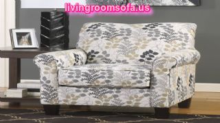  Floral Patterned Fabric Accent Arm Chair