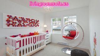Funny Modern Kids Room With Bubble Chair And Cradle Also Cool Wall Hangings And Chest Of Drawer