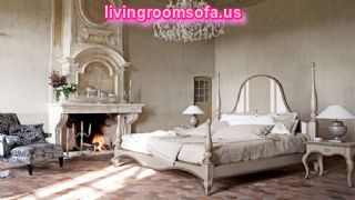Glamorous Bedroom Ornate Fireplace