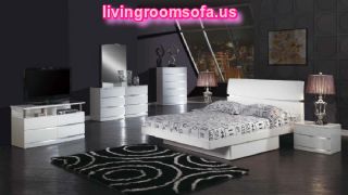  Italian Design Aurora White Global Bedroom Furniture