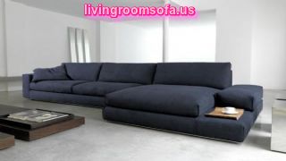 L Shaped Black Or Dark Gray Sofas For Living Room