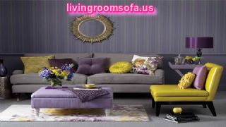 Living Room Accent Chairs With Yellow And Purple