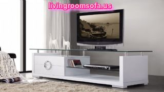 Marvelous White Flat Screen Modern Tv Stands Design Ideas Images And Fur Rug