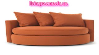 Orange Circle Swivel Chairs For Living Room