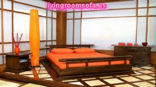 Orange Spacious Bedroom Decorating Ideas
