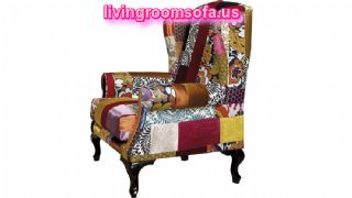 Patchwork Colorful Chairs For Living Room