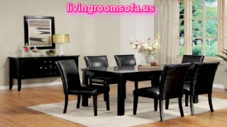 Portland Casual Black Dining Room Decoration Set