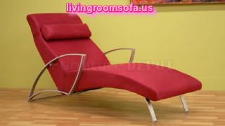 Red Contemporary Chaise