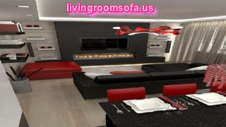 Red And Black Living Room Design Ideas