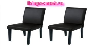 Simple Black Leather Chaises Design Ideas