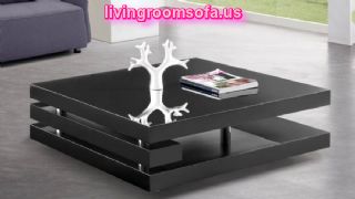  Simple Modern Black Wood Coffee Table