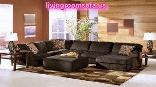 U Shaped Black Sectional For Living Room Design