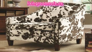  Unique And Traditional Cow Pattern Accent Arm Chair