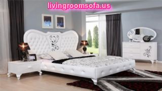 White And Beautiful Cheap Bedroom Furniture Design Ideas