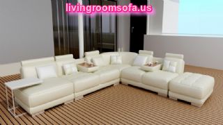 White And Leather Seats Contemporary Sofas And Chairs For Livingroom