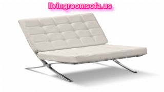 White Leather Living Room Accent Chair