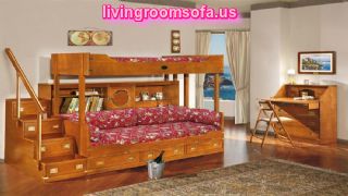  Wooden Luminous Bunk Bed Cool Kids Bedroom