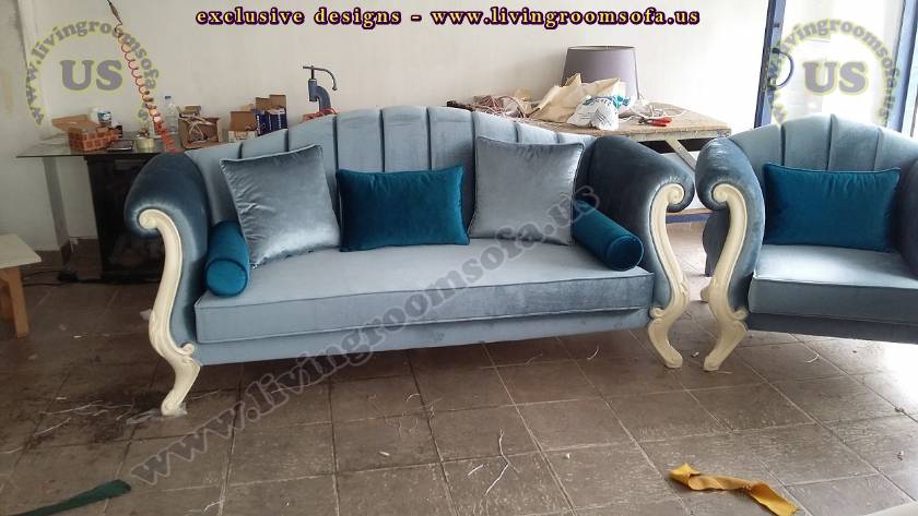 Blue Velvet Avant Garde Sofa Design