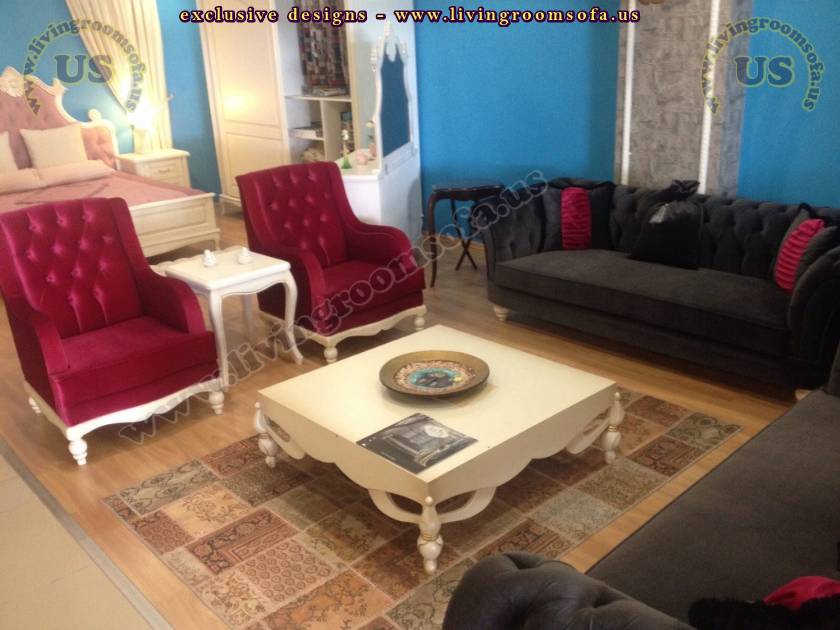 Chesterfield Sofa Set Design Idea For Living Room