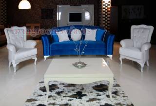 Blue White Avant Garde Sofa Set Beautiful Living Room Design