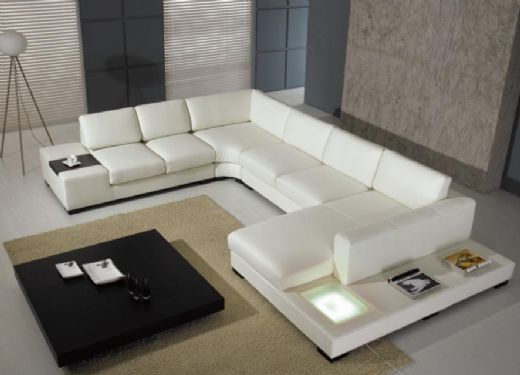 Sectional Leather Sofa Livingroom Sofa, Modern Livingroom Sofa Leather