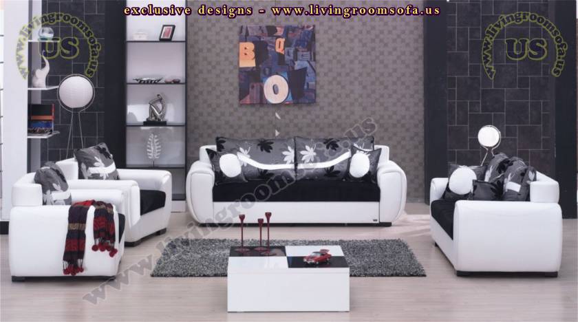 black and white elegant modern living room