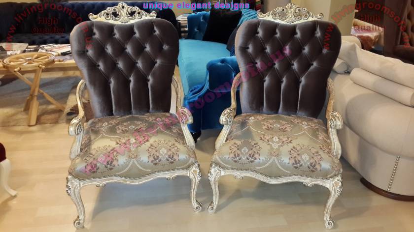 Classic and Modern Unique Couple Chairs Luxury Interior Design