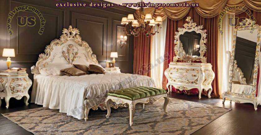 Classic lovely bedroom decorated with collected