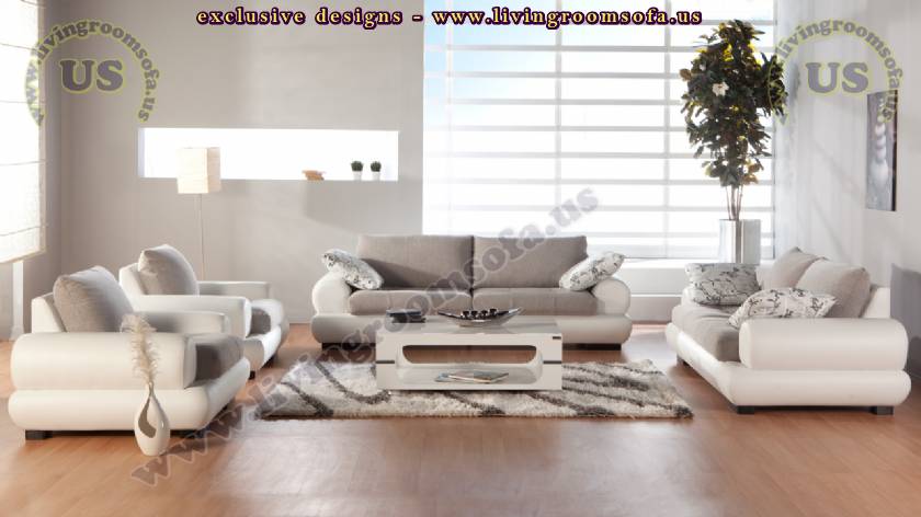 Combine Modern Style white sofa set