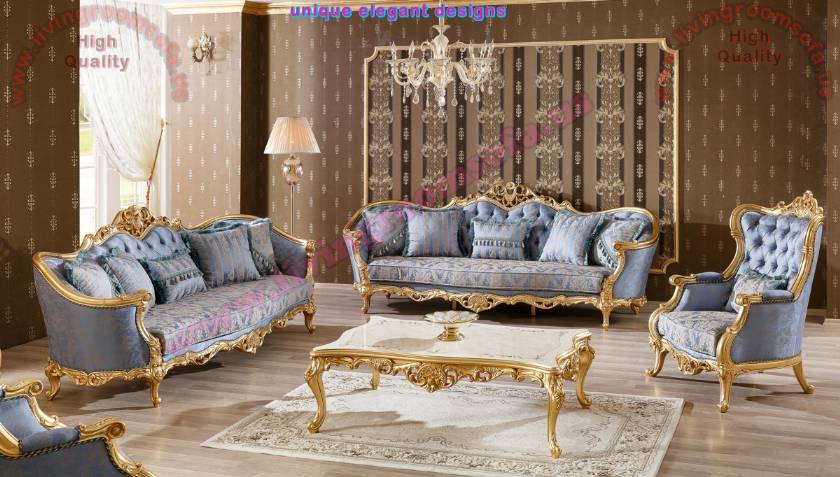 French Classical Luxury Sofa Set Carved Handcraft