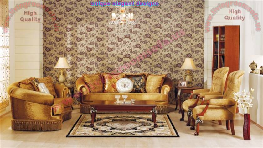 Gold Classic Living Room Set great design ideas