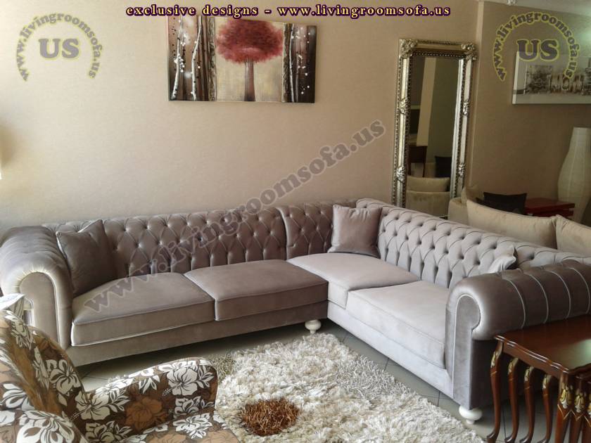 handmade sectional chesterfield sofa elegant living room design