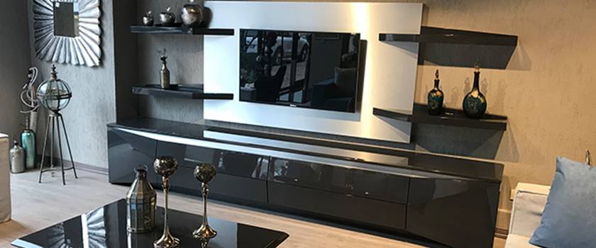 High Gloss TV stands Luxury modern units and cabinets new style