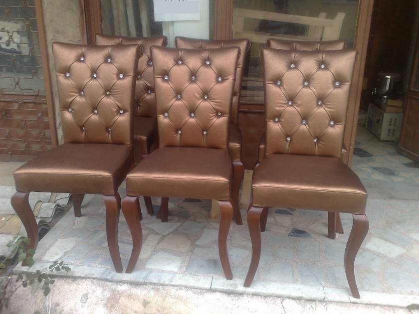 Kitchen dining table set includes 6 wood dining chairs Kitchen dining table set includes 6 wood dining chairs