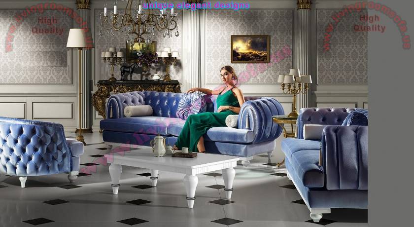 Lady Luxury Chesterfield Sofa Set Luxurious Living Room Designs