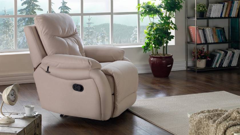 Leather Power recliner contemporary recliners