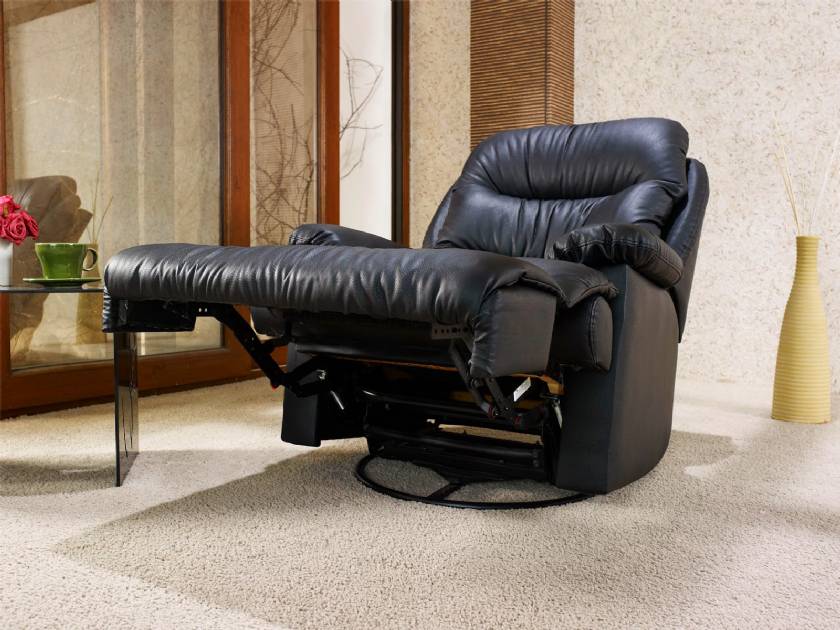 Leather swivel reclining chairs black leather recliner sofa