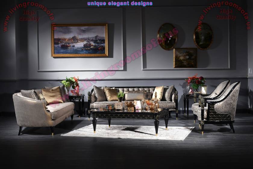 Luxurious elegance living room luxury art deco concept