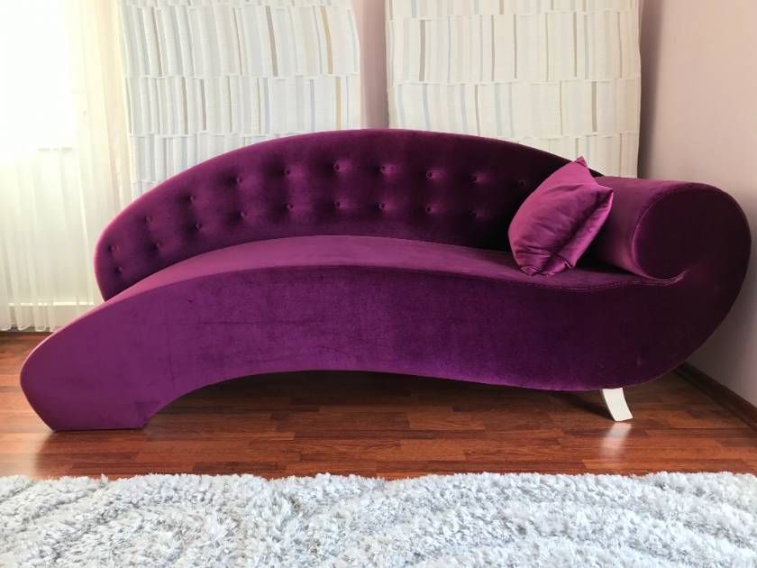Luxury Chaise Lounge Purple Velvet great design
