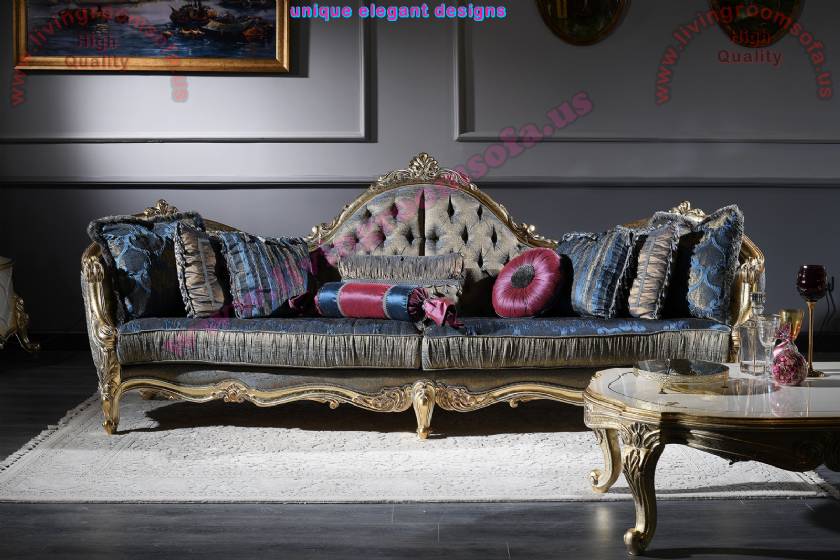 Luxury Classic 4 Seaters Sofa Royal Living Room Design