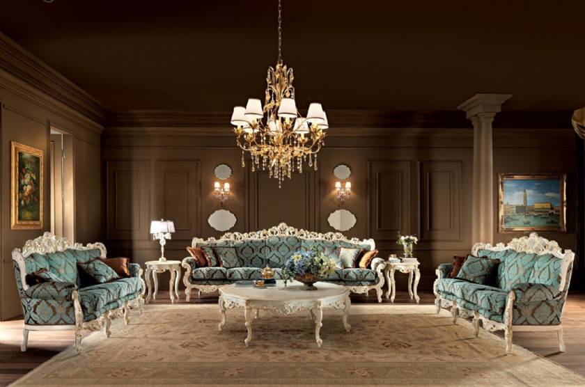 Luxury Classic Living Room made in Italy classic luxury sofas