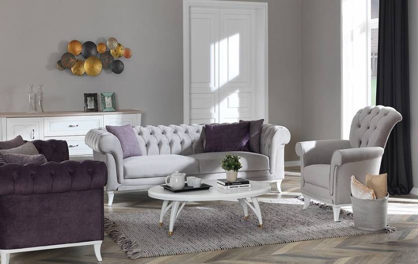 Modern Chesterfield Sofa with armchair New Style Luxury Modern Chesterfield Sofa with armchair New Style Luxury