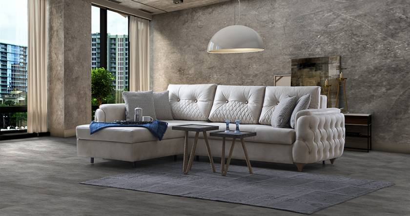 Modern Corner Sofa Design Small size and quilted Modern Corner Sofa Design Small size and quilted