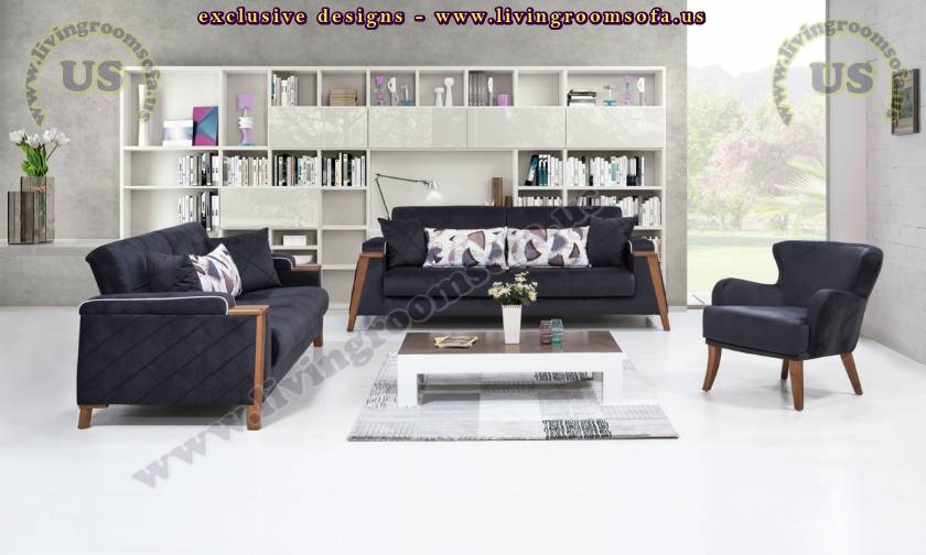 modern dark gray sofa set living room design