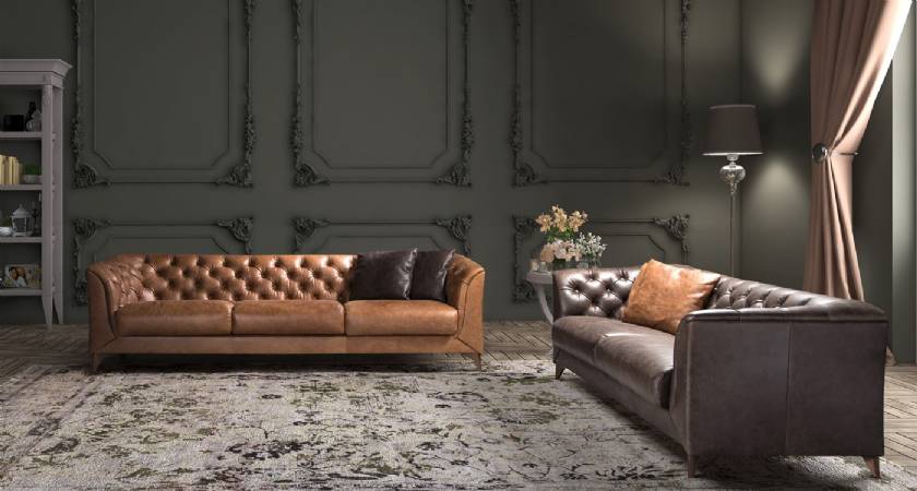 Modern Leather Sofa Couhes New Style Luxury Living Room