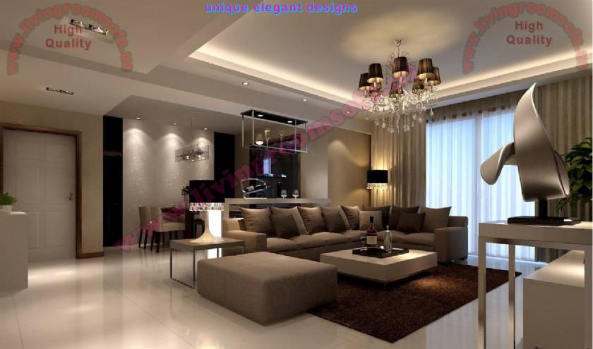 Modern Living Room design Large L shaped Sofa