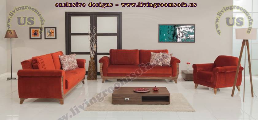 modern living room fabric sofa set design