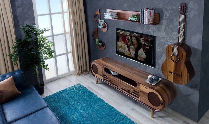 Modern New TV Stand provocative design using circular shaped