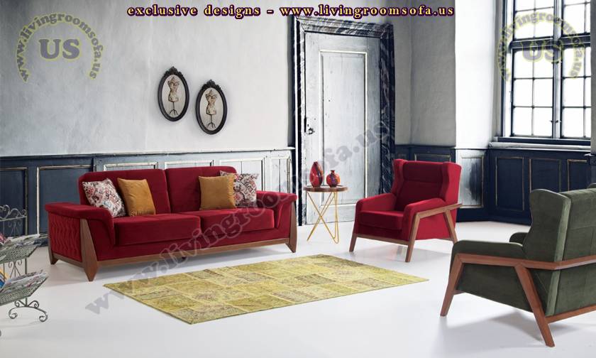 Modern Sofa Set Beautiful Vibrant Colors