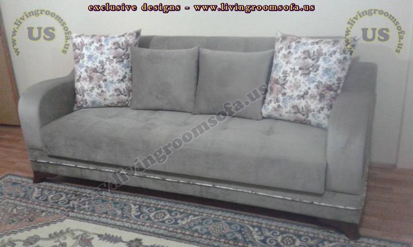 modern sofabed couch gray fabric